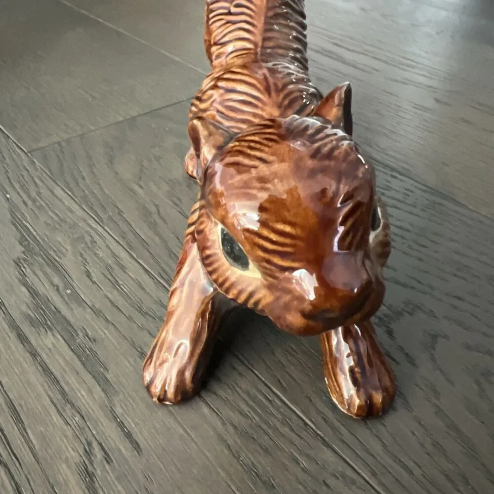 Set of 2 Vintage 1970's  Arnels Ceramic Squirrel Figurines  9" & 12" Brown EUC - Picture 3 of 12